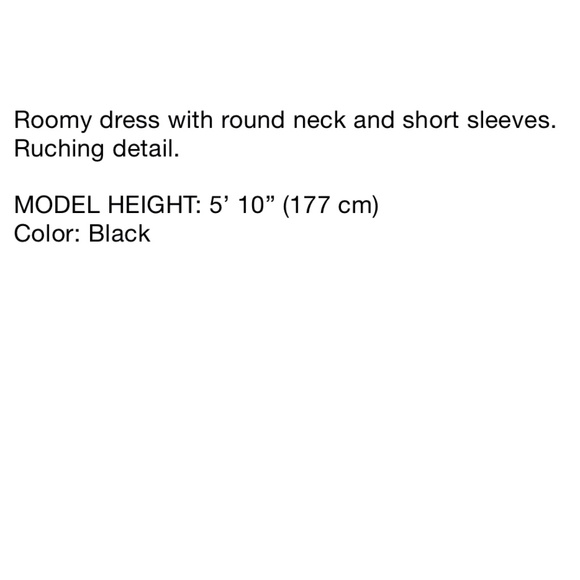 Zara Black Dress with Ruching NWT - Picture 8 of 8